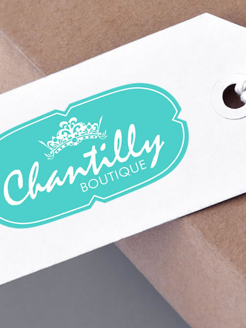 desenvolvimento da logo chantilly boutique